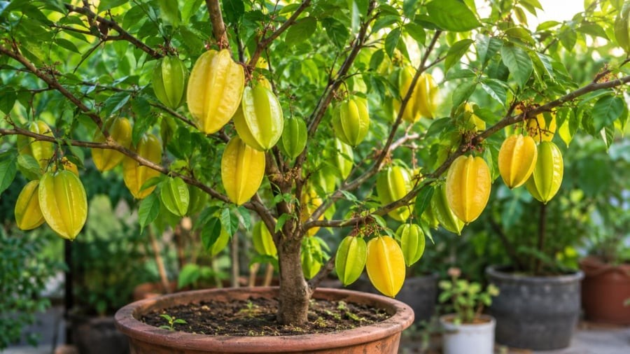 Trồng khế trong chậu cung có thể rất nhiều quả
