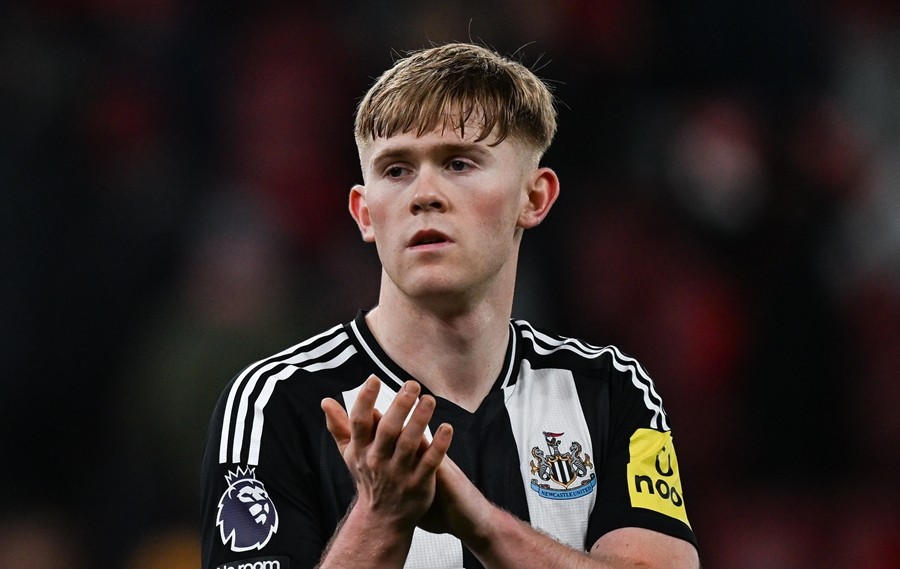 Lewis Hall là một trong những mục tiêu hậu vệ trái của MU. Ảnh: Newcastle United FC.