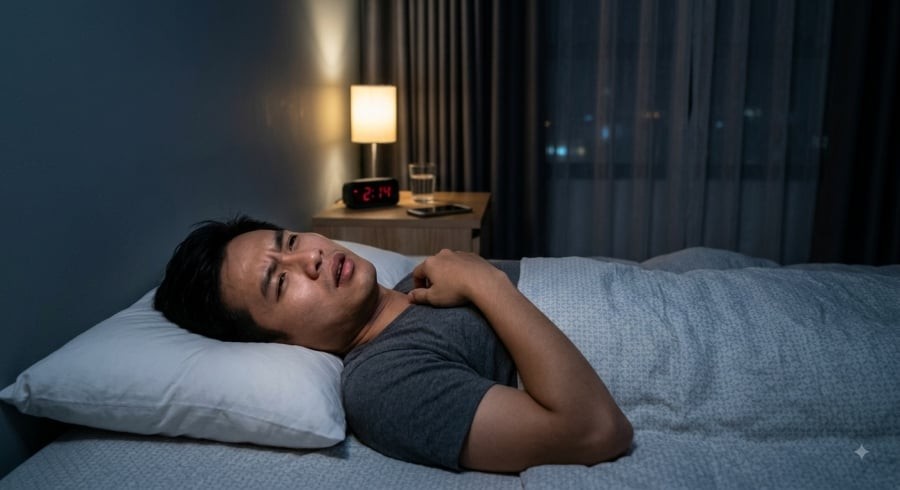 Ngáy to, ngủ không yên hoặc có những khoảng ngừng thở có thể là dấu hiệu cảnh báo hội chứng ngưng thở tắc nghẽn khi ngủ.