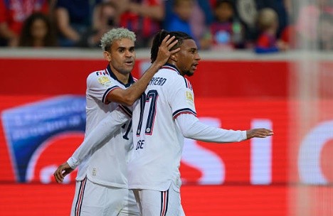 Diaz tỏa sáng giúp Bayern giành chiến thắng. Ảnh: Getty.