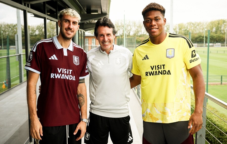 Aston Villa chính thức công bố bộ đôi tân binh Matteo Ruggeri và Zion Suzuki. Ảnh: Aston Villa FC.