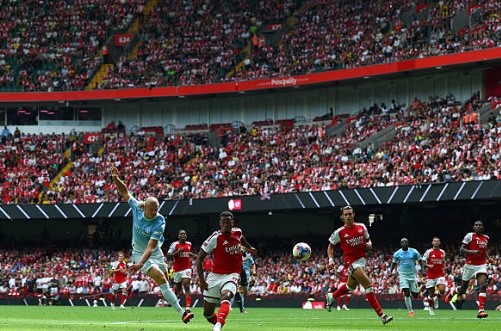 Không chỉ nổi bật bởi tốc độ, Haaland còn sở hữu khả năng dứt điểm thượng thặng. Ảnh: Getty.