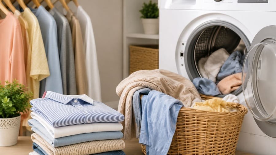 Quần áo mới nên giặt xong mới mặc hay mặc rồi mới giặt?