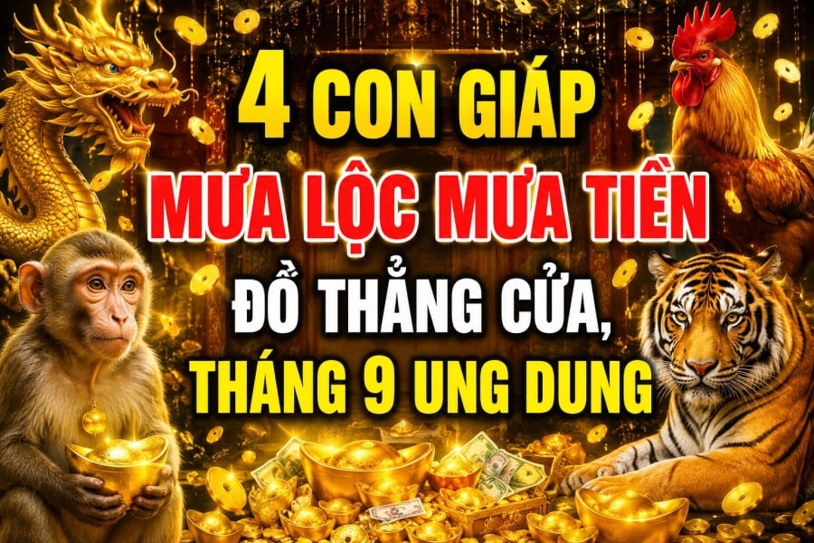4 con giáp mưa lộc mưa Tiền đổ thẳng cửa, tháng 9 ung dung