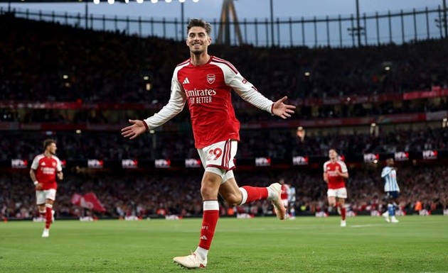 Havertz khai hỏa cho Arsenal ở mùa giải mới tại Ngoại hạng Anh. (Ảnh: Getty Images)