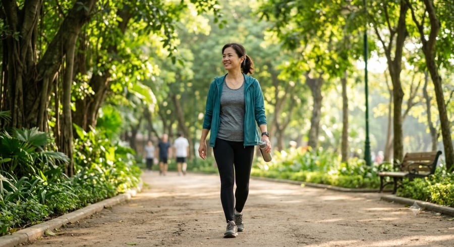 Sau tuổi 40, dành thời gian ra ngoài trời vào buổi sáng là một thói quen đơn giản có thể hỗ trợ nhịp sinh học và tinh thần.