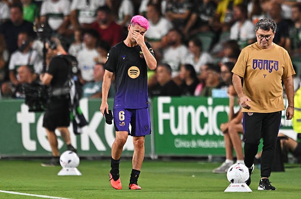 Gavi dính chấn thương trong trận thắng Elche. Ảnh: Getty Images. 