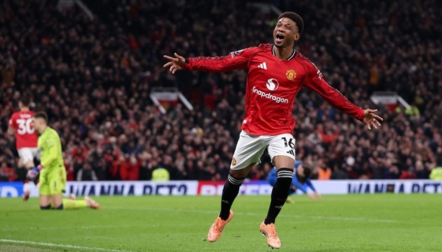 Amad Diallo có thể trở lại ở trận gặp Ipswich Town? Ảnh: Getty Images