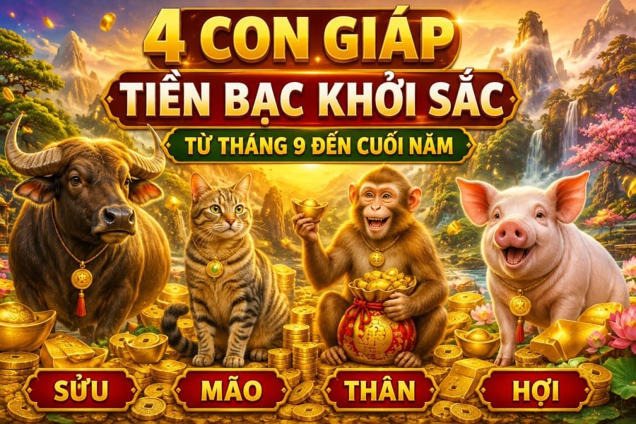 Từ tháng 9 đến cuối năm, tuổi Sửu, Mão, Thân và Hợi được xem là 4 con giáp có đường tài lộc sáng hơn. 