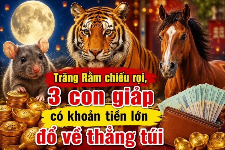 Theo quan niệm tử vi, trong tháng 7 Âm lịch, có 3 con giáp được dự báo dễ gặp may mắn về tài chính. Có người bất ngờ nhận khoản tiền đã chờ đợi từ lâu, có người được quý nhân trao cơ hội kiếm tiền, cũng có người mở ra nguồn thu mới nhờ công việc tưởng chừng bình thường.