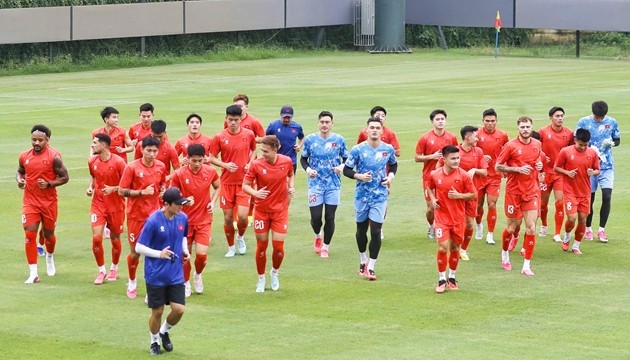 Đội tuyển Việt Nam sẵn sàng cho trận đánh quyết định. Ảnh: VFF