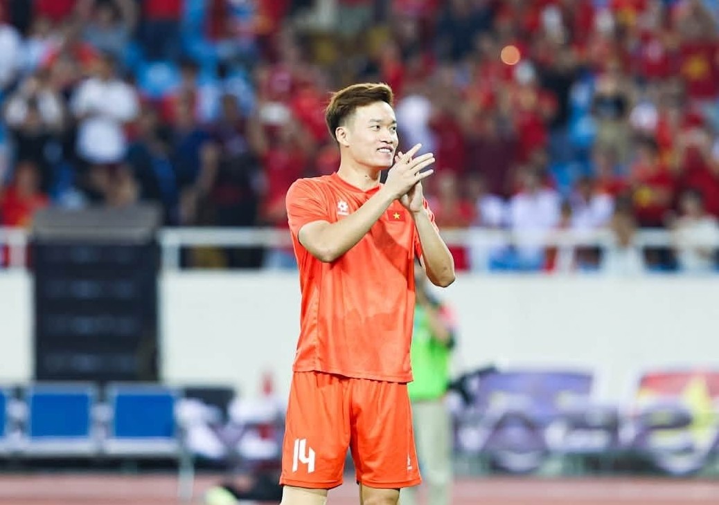 Nguyễn Hoàng Đức thừa nhận ĐT Việt Nam gặp may trước Thái Lan. Ảnh: Ninh Bình FC.