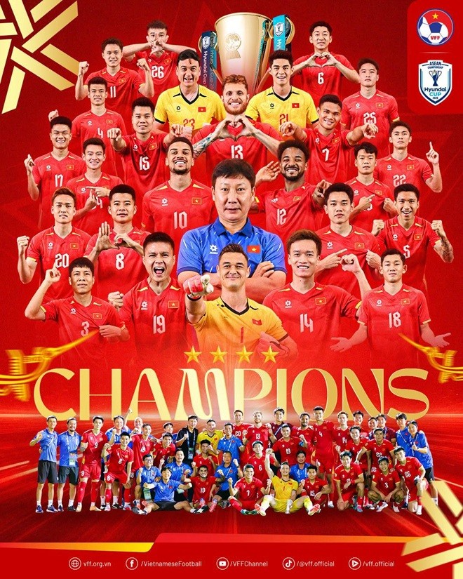 Việt Nam đã bảo vệ thành công ngôi vô địch. Ảnh: VFF.
