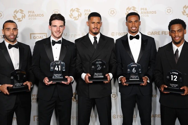 Nhiều cầu thủ Arsenal góp mặt trong đội hình tiêu biểu. Ảnh: Arsenal.