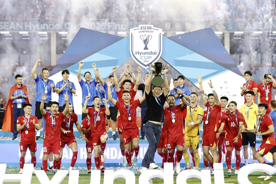 ĐT Việt Nam thành công bảo vệ danh hiệu ASEAN Cup. Ảnh: VFF.