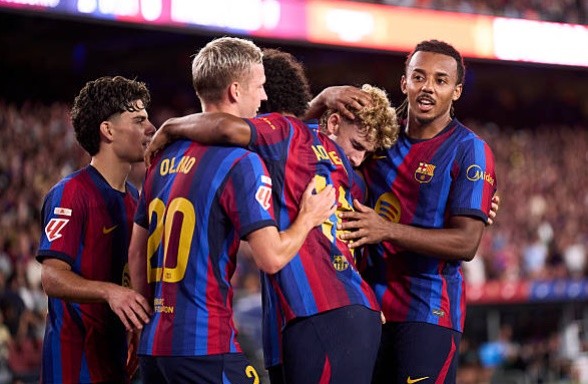 Barca tiếp tục thể hiện màn trình diễn ấn tượng. Ảnh: Getty.