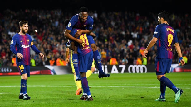 Barca kỳ vọng Dembele trở thành Neymar mới bên cạnh Messi. Ảnh: David Ramos/Getty.