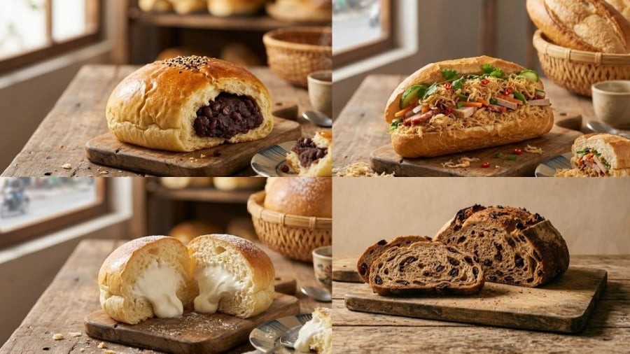 Trong số 4 chiếc bánh mì này, bạn thích chiếc nào nhất?