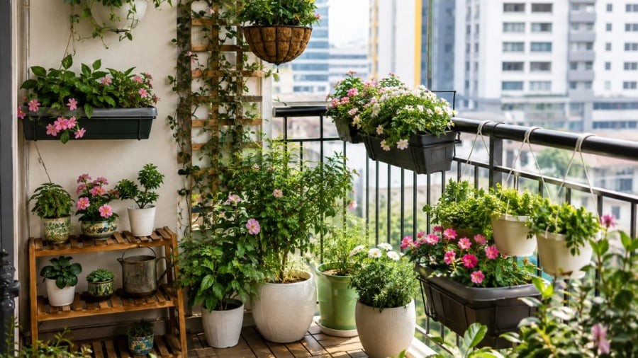 Trồng cây ở ban công cần chú ý những điều này