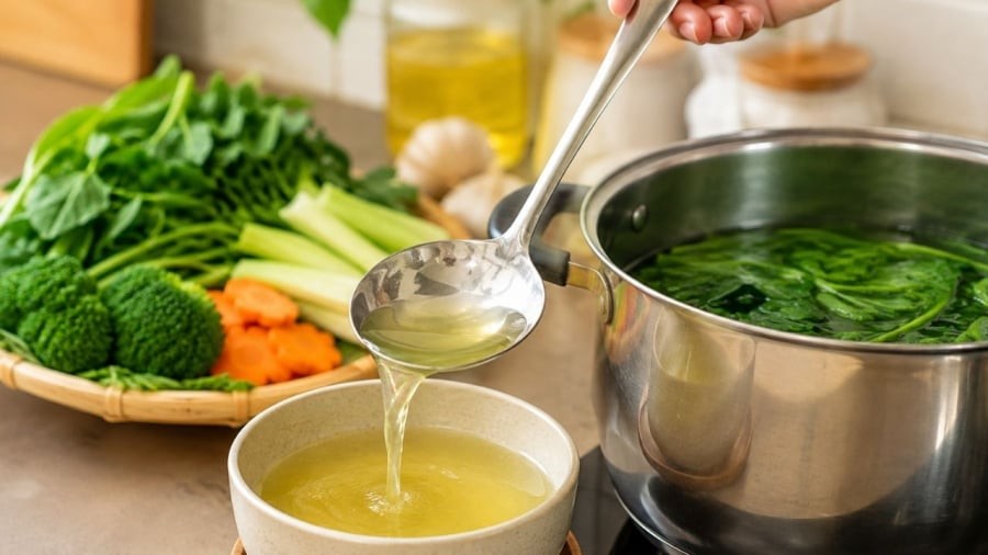 Nước luộc rau có nên dùng không?