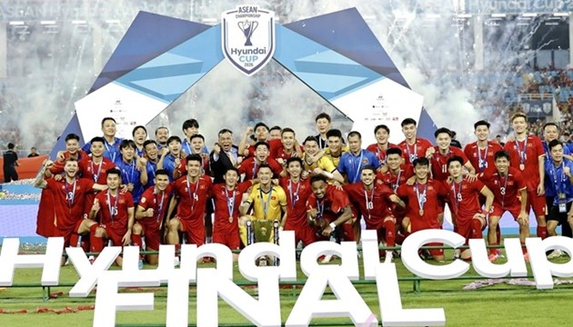 Đội tuyển Việt Nam bảo vệ thành công ngôi vương Đông Nam Á. Ảnh: VFF