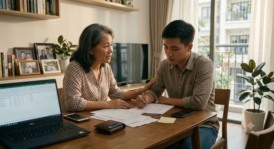 Hỗ trợ con cái là tình yêu của cha mẹ, nhưng cần nằm trong giới hạn không ảnh hưởng đến sự chủ động tài chính khi về già.
