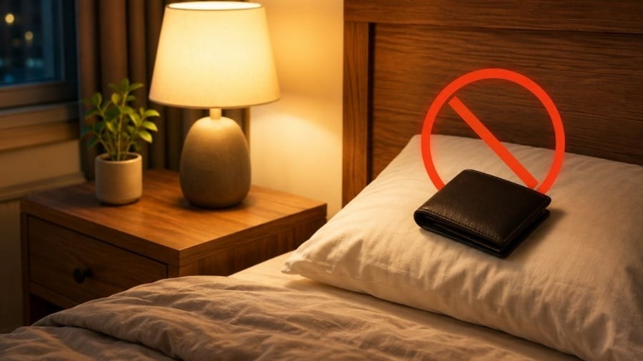 Người xưa nhắc nhở không nên để ví tiền ở đầu giường