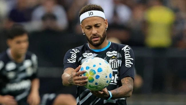 Santos của Neymar đánh bại Corinthians 1-0. Ảnh: Miguel Schincariol/Getty.