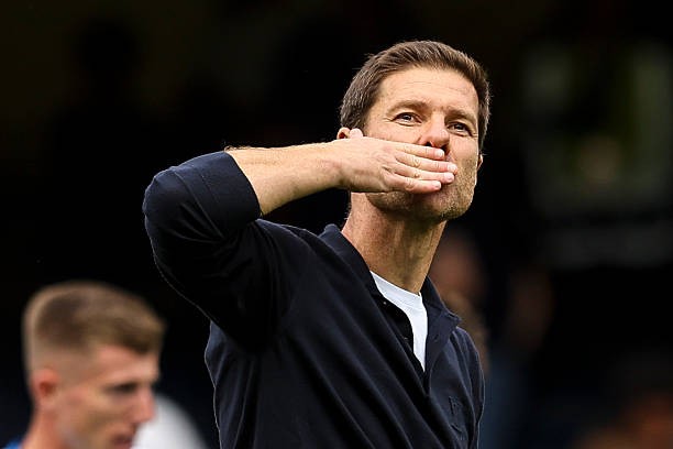 Xabi Alonso hài lòng với chiến thắng của Chelsea. Ảnh: Robin Jones/Getty Images