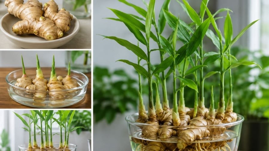 Trồng gừng thủy sinh không khó