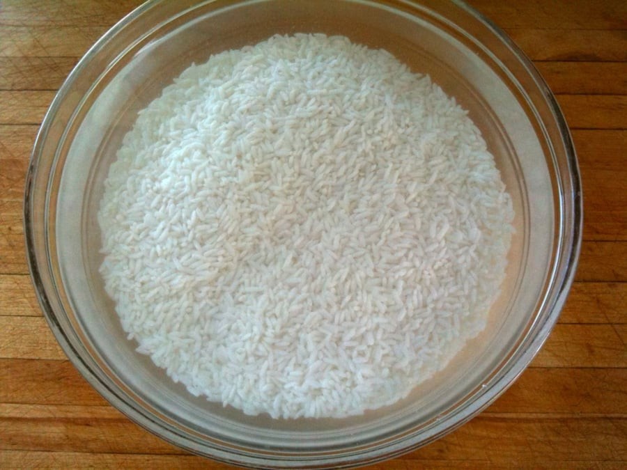 Ngâm gạo tầm 6-8 tiếng