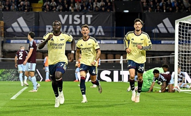 Bukayo Saka (8.3): Cực kỳ nhạy bén trong vòng cấm, ghi bàn thắng duy nhất mang về 3 điểm cho Arsenal. Ảnh: Stuart MacFarlane/Arsenal FC via Getty Images.