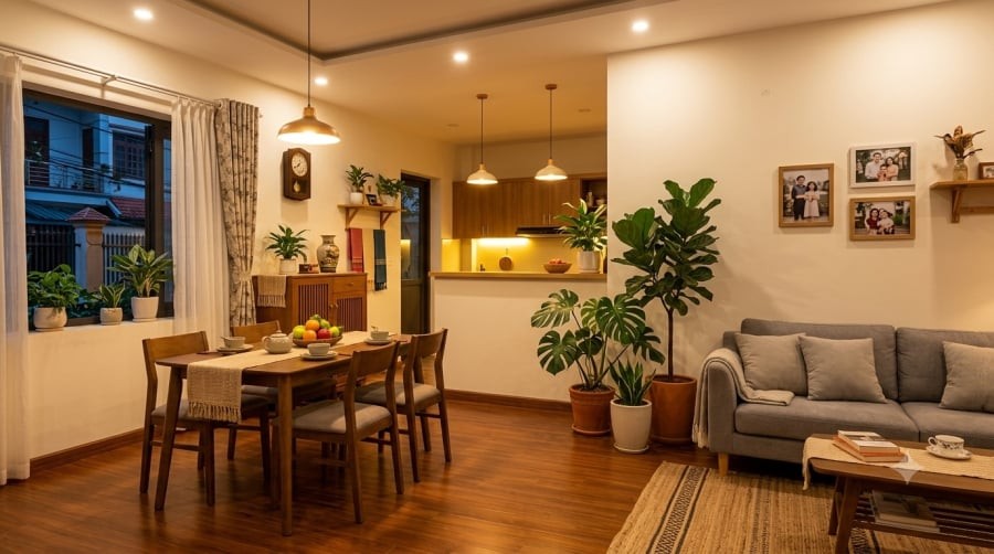 Theo quan niệm dân gian, sự hòa thuận và bầu không khí ấm áp cũng là dấu hiệu quan trọng của một mái ấm có “phong thủy tốt”.