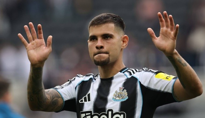 Bruno Guimaraes đã chia tay Newcastle để gia nhập Arsenal. (Ảnh: MI News/NurPhoto qua Getty Images)