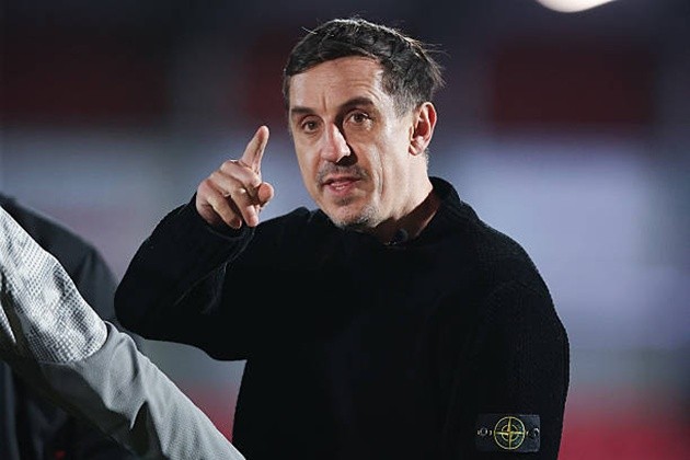 Gary Neville. Ảnh: James Gill - Danehouse/Getty Images