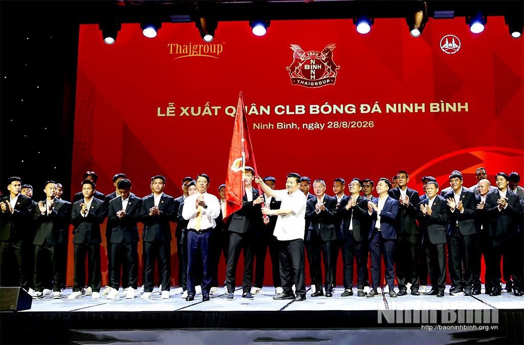 Ninh Bình là cái tên đáng chú ý của V.League lúc này. Ảnh: CLB Ninh Bình.