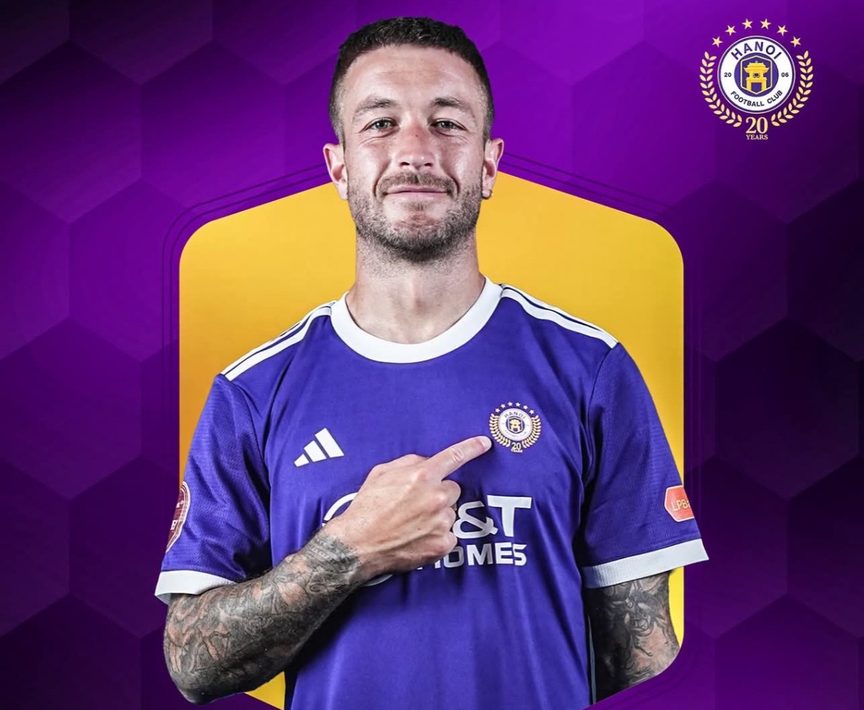 Hà Nội vừa chào đón nhiều tân binh chất lượng như Adam Tarrget. Ảnh: Hà Nội FC.