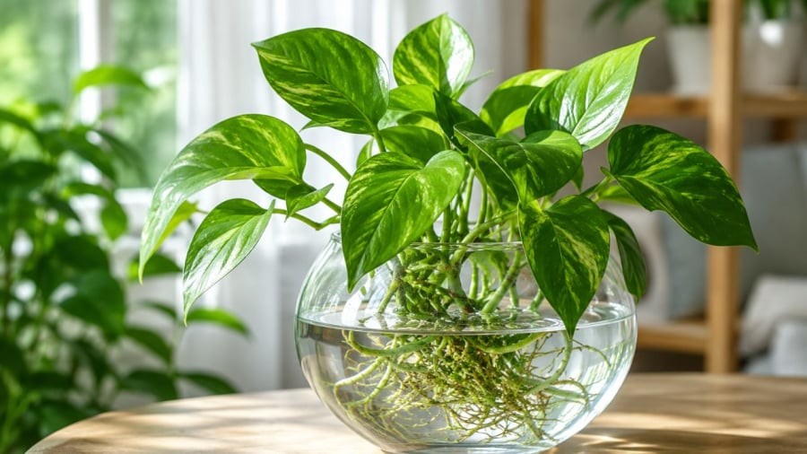 Trồng trầu bà thủy sinh tưởng dễ nhưng nếu không chú ý thì cây rất dễ bị vàng lá và nước thì bẩn đục