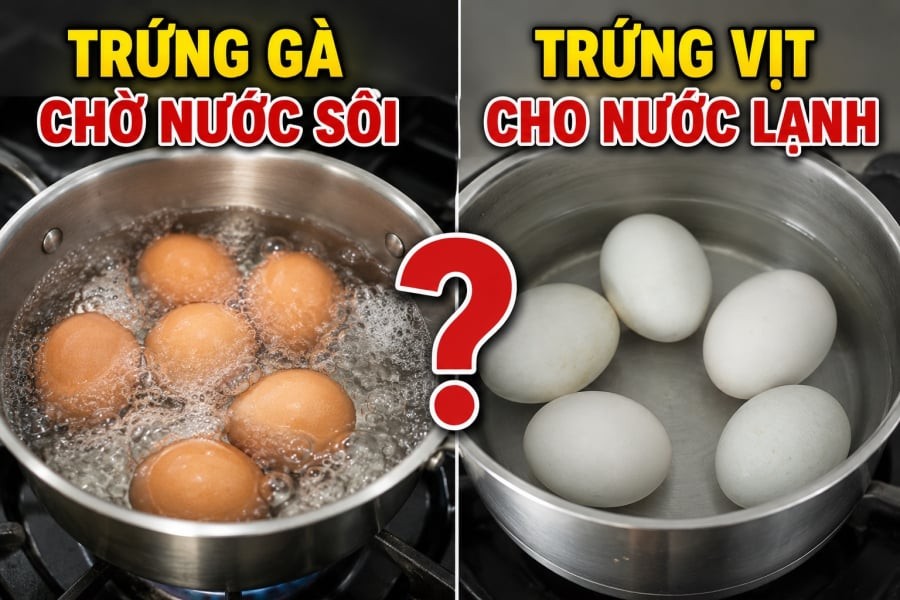Luộc trứng tưởng chừng là một việc rất đơn giản, chỉ cần cho trứng vào nồi, đổ nước rồi đun lên. 