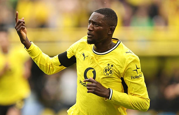Serhou Guirassy là nhân tố đáng chú ý của Dortmund. Ảnh: Christof Koepsel / Getty Images.