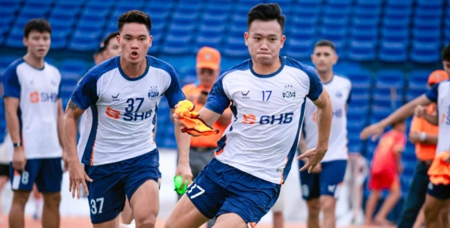 Đà Nẵng chuẩn bị cho màn đọ sức với Thanh Hóa. Ảnh: Fanpage CLB Đà Nẵng.