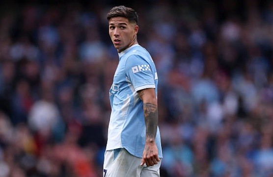 Enzo được trao cơ hội đá chính cho Man City khi Nico O'Reilly dính chấn thương. Ảnh: 