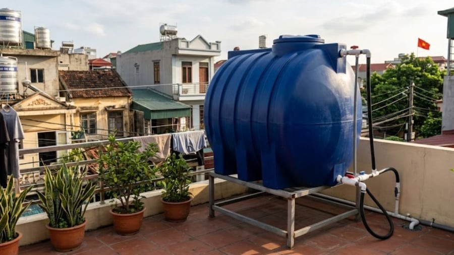 Nên chọn vị trí phù hợp để đặt bồn nước nhựa. Nếu vị trí chịu nắng nóng gay gắt từ môi trường, bạn có thể tính đến phương án lắp mái che hoặc dùng bạt che phủ.