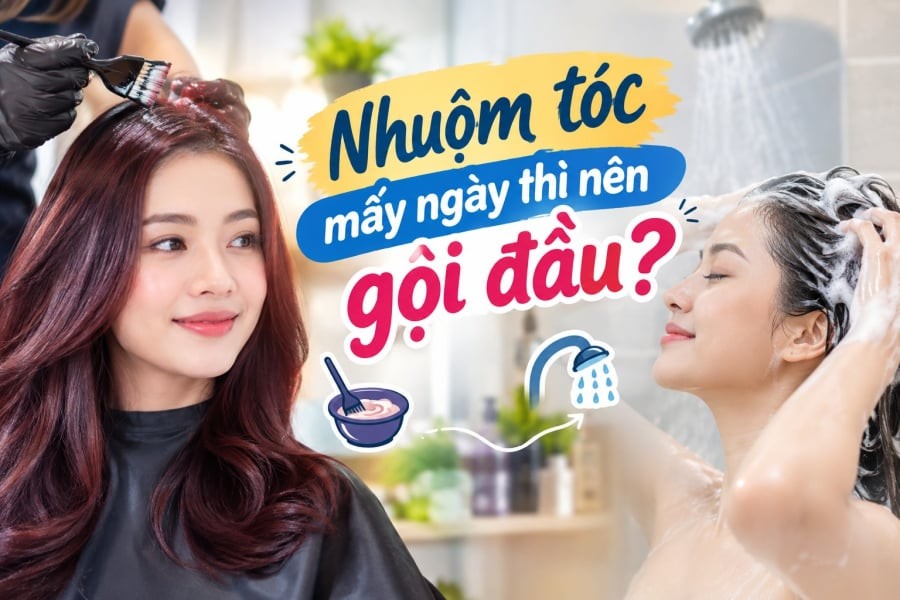 Nếu gội đầu ngay hoặc chỉ vài giờ sau khi vừa nhuộm, nước và dầu gội có thể làm một phần sắc tố chưa ổn định bị rửa trôi, khiến màu tóc nhanh xuống màu, kém đều hoặc không đạt được độ đậm như mong muốn.