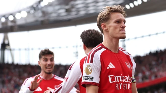 Odegaard chơi xuất thần. Ảnh: Justin Setterfield/Getty Images.