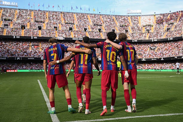 Barca đang thể hiện phong độ hủy diệt ở giai đoạn đầu mùa. Ảnh: David Ramos/Getty Images.