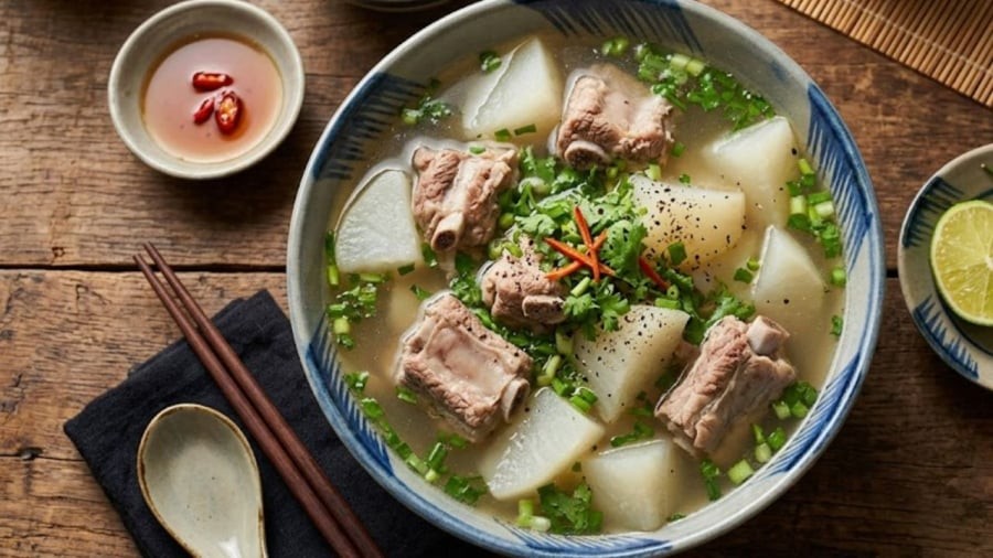 Củ cải trắng chứa nhiều nước, giàu chất xơ và một số vitamin, khoáng chất, rất thích hợp để ăn vào mùa thu.