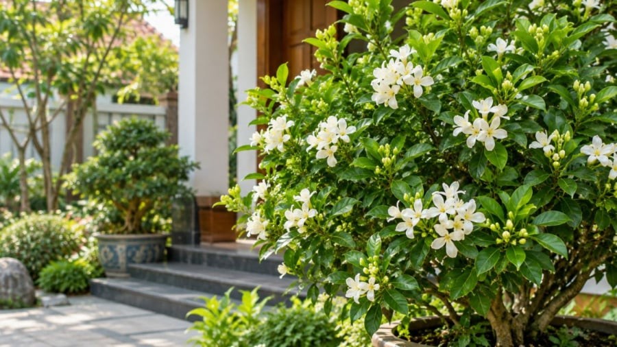 Trồng cây nguyệt quế trước nhà mang lại cảnh đẹp và hương thơm