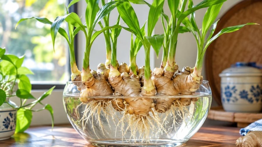 Trồng gừng thủy sinh và những lưu ý cần nhớ