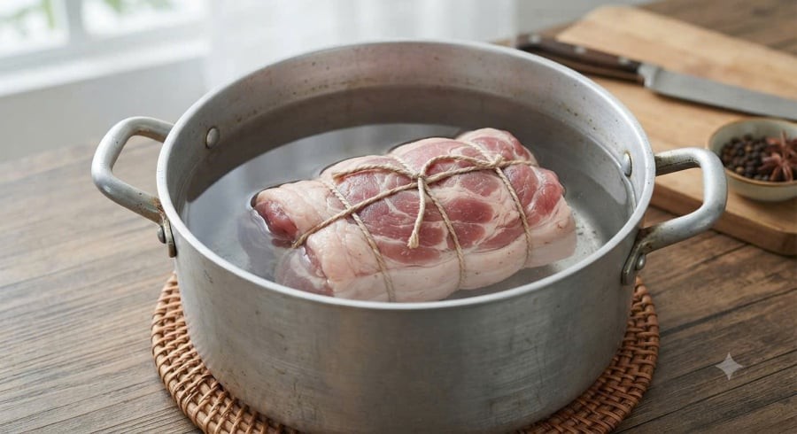 Luộc thịt ba chỉ nên chọn nước sôi thit bắp nên chọn nước lạnh?